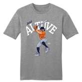 José Altuve Cartoon Batting Stance MLBPA Tee